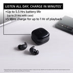 Sony LinkBuds Fit Truly Wireless Noise Cancelling Earbud Headphones, Black