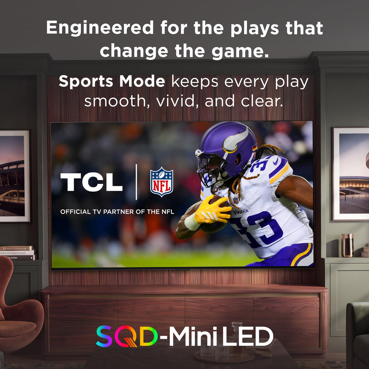TCL 55 Inch QM7L Series SQD-Mini LED QLED 4K Smart Google TV 55QM7L, 144Hz
