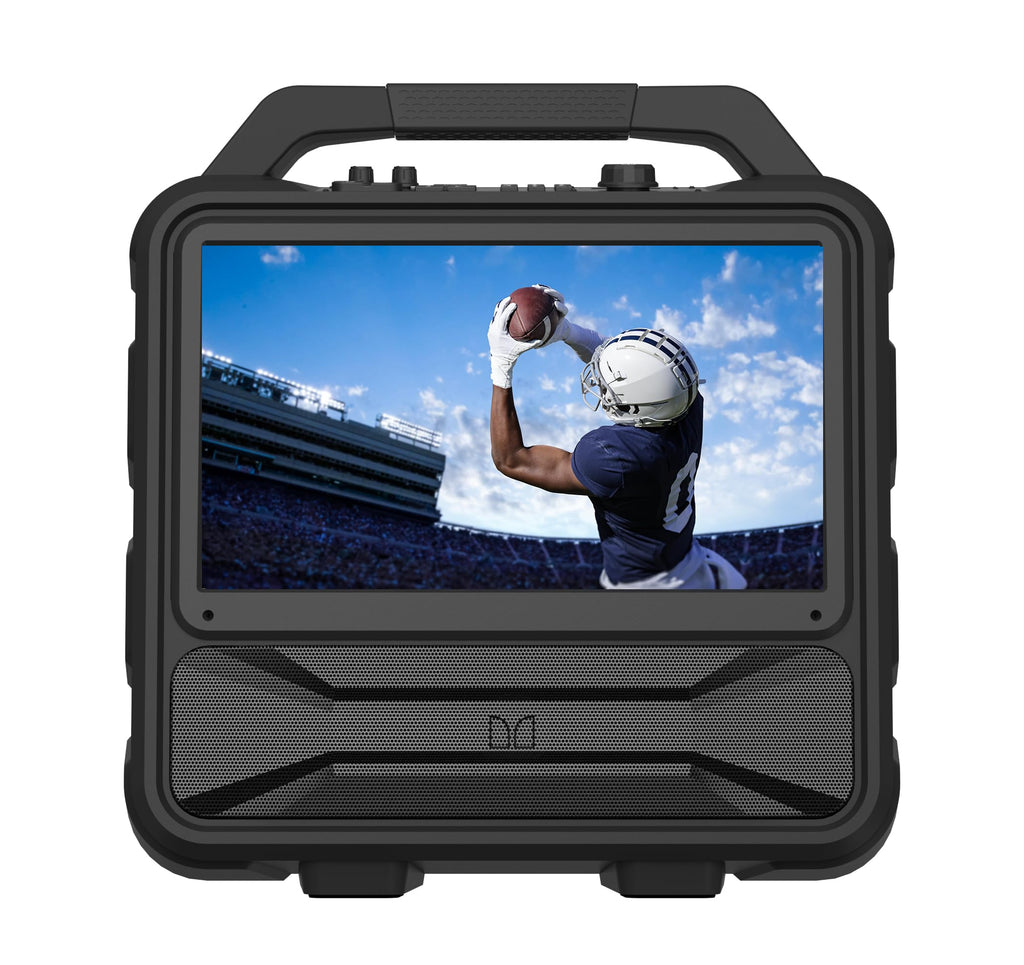 Monster Vision 2 | Portable Entertainment System with 15.6" 1080p Display & 60W Speakers | up to 25 Hours of Playtime | Dual HDMI Ports | Includes USB-C to HDMI Cable | ATSC Tuner for Portable TV use