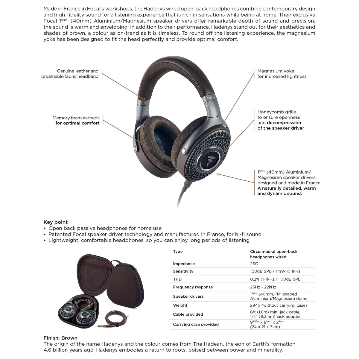 Focal HADENYS High-Fidelity Open-Back Headphones
