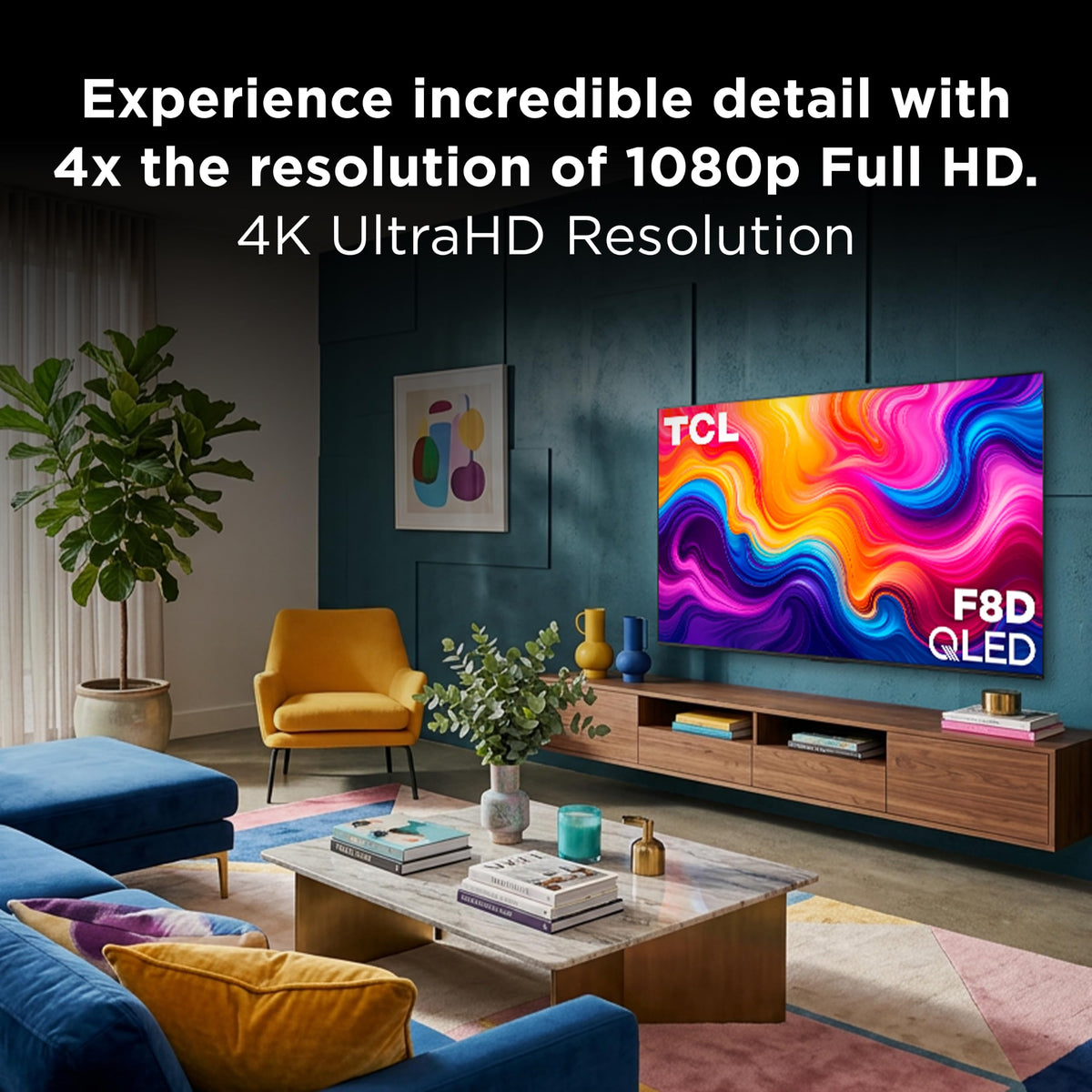 TCL 98-Inch F8D Series 144Hz 4K UHD QLED Smart Fire TV, HDR, 98F8D (2026)