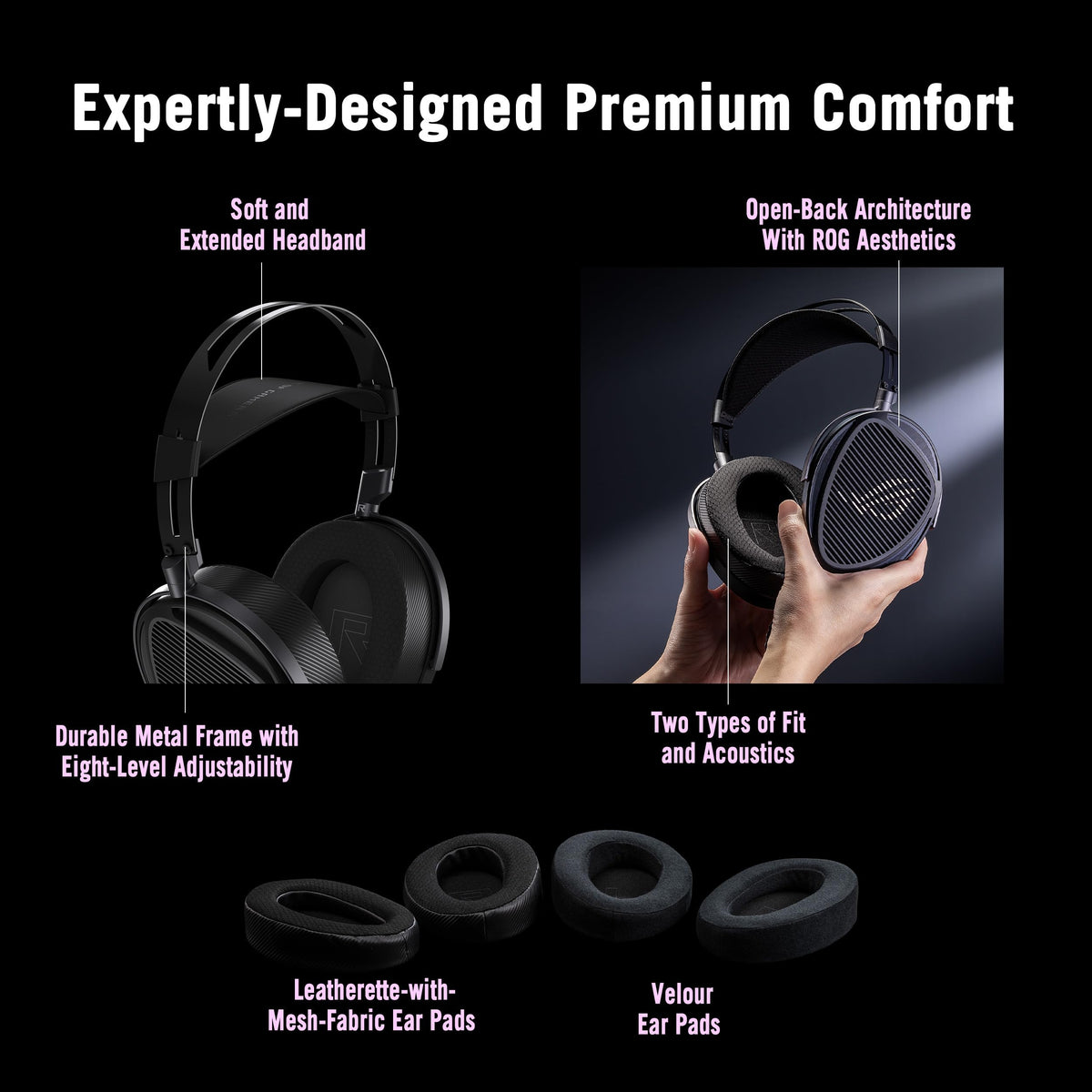 ASUS ROG Kithara Hifiman Gaming/Audiophile Open Wired Headphones with Mic