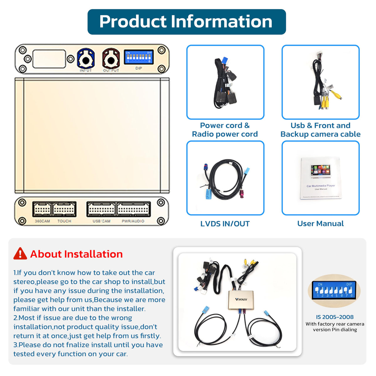 for Lexus is 2005 2006 2007 2008 Linux Interface Box Upgrade Original Car Radio Screen Wireless Carplay Android Auto GPS Navigation