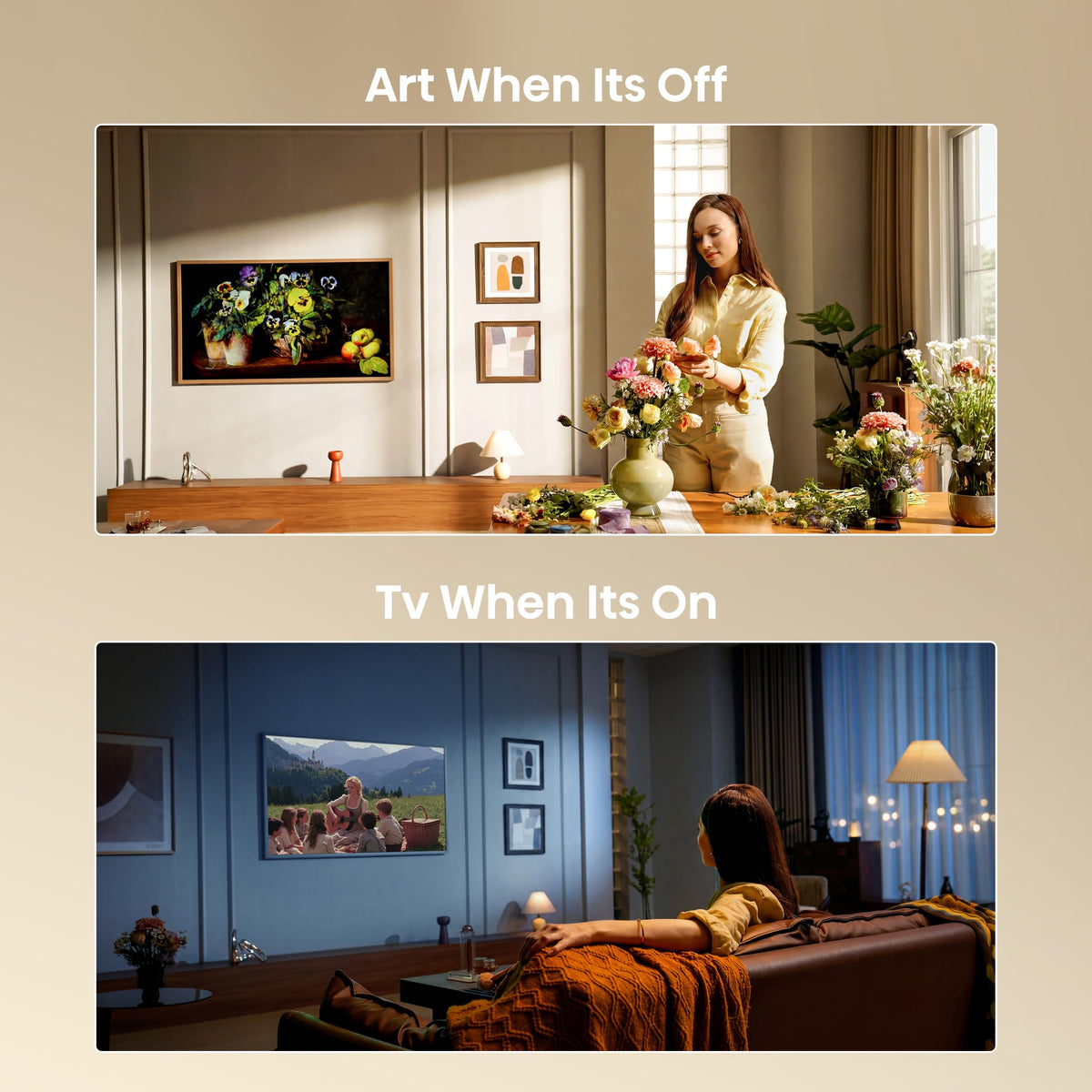 Hisense 55“ Hi-QLED S7 CanvasTV Series 4K UHD Art Google Smart TV (55S7SG, 2026 New) - 144Hz, Art Mode, Anti-Glare Panel, Dolby Vision HDR, Hi-Matte Display, Frame & UltraSlim Wall Mount Included