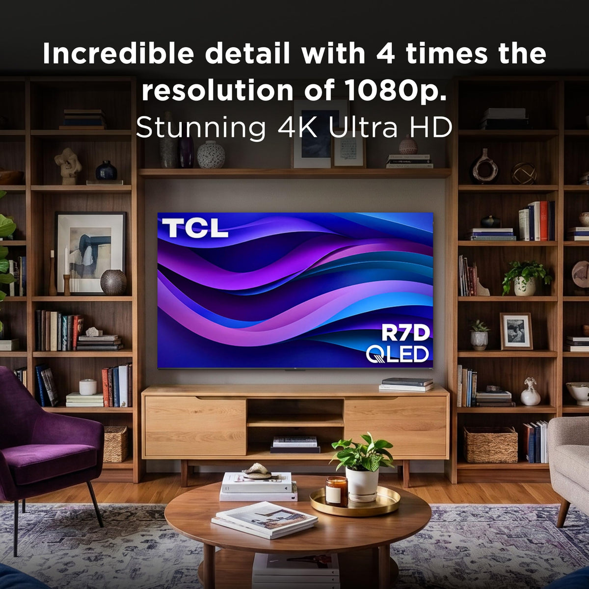 TCL 75-Inch R7D Series QLED 4K UHD HDR Smart Roku TV, 75R7D (2026)