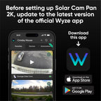 WYZE Solar Cam Pan, 2K Security Cameras Wireless Outdoor,（4-Pack）