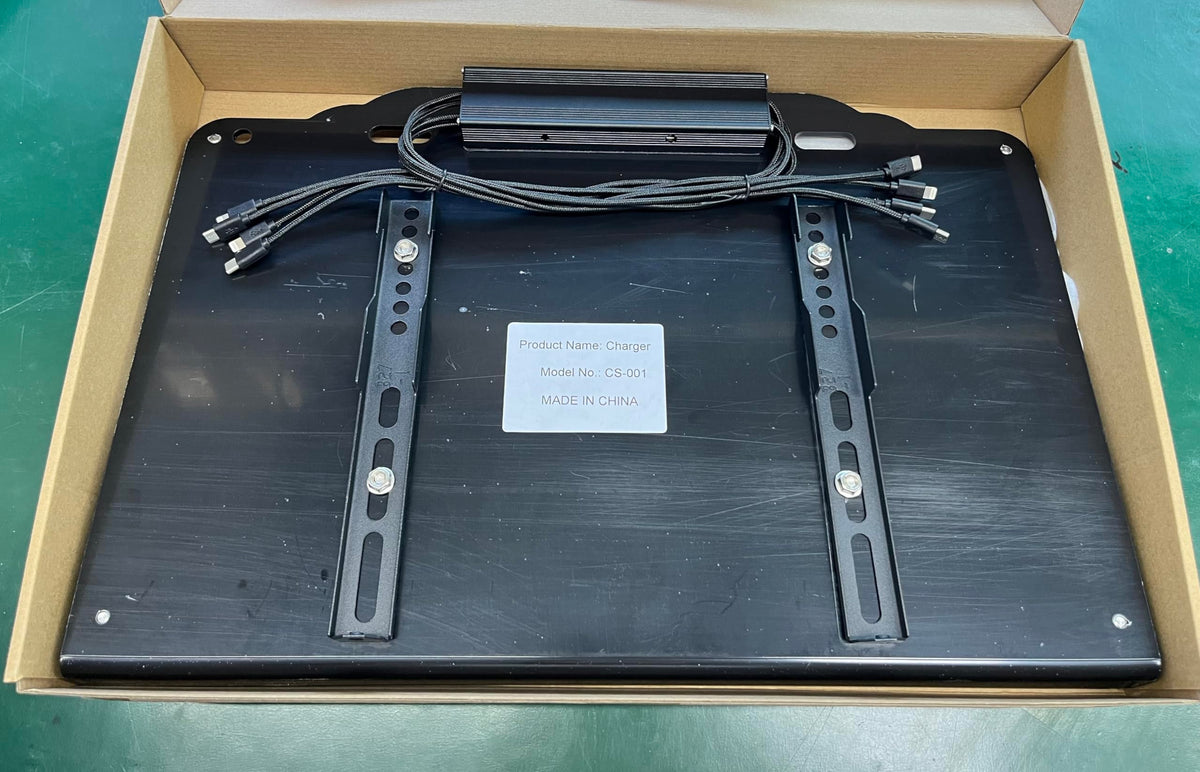 Wall Mounted Cell Phone Charging Station | 8 Ports High Speed Cables Charging Dock with Apple,Type-C,Android Port | Applicable for Airport/Hotel/Hospital/Banks/Shopping Malls
