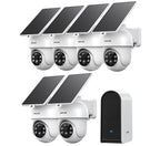 ANSQUE Home Security Cameras Wireless Outdoor, Solar Powered, 4-Cam System