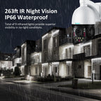 SV3C 4K 8MP PoE PTZ Security Camera Outdoor, 36X Zoom, 360° Auto Tracking