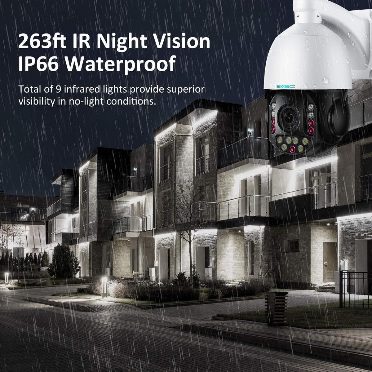 SV3C 4K 8MP PoE PTZ Security Camera Outdoor, 36X Zoom, 360° Auto Tracking