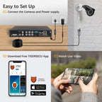 Super HD 1080P 8 Channel DVR Security Recorder with 2TB Hard Drive, Hybrid 6-in-1 CCTV DVR Recorder Compatible with 2MP and 5MP TVI, AHD, CVI, CVBS, RS485 PTZ and IP Security Cameras