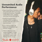 Fender Audio Mix Over Ear Wireless Headphones w/Active Noise Cancellation