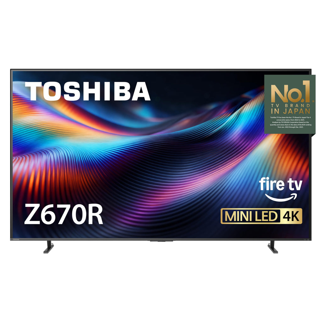 Toshiba 65" Class Z670R Series Mini-LED 4K UHD Smart Fire TV (65Z670R, 2026 New) - QLED, Native 144Hz, HDR10+, Dolby Vision IQ, REGZA Engine Zri, Dolby Atmos, Game Mode Pro, ALLM, Alexa Built-in