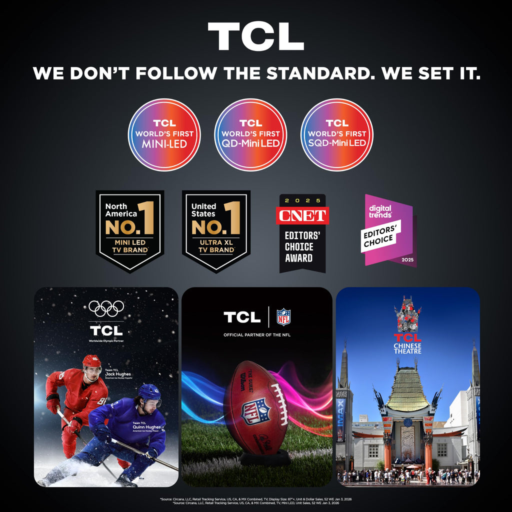 TCL 55 Inch QM7L Series SQD-Mini LED QLED 4K Smart Google TV 55QM7L, 144Hz