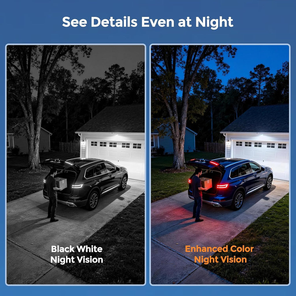 2.5K Solar Panel Security Cameras Wireless Outdoor, 4Camera System