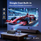 Google TV Smart Outdoor Projector, 4K Projector with WiFi and Bluetooth