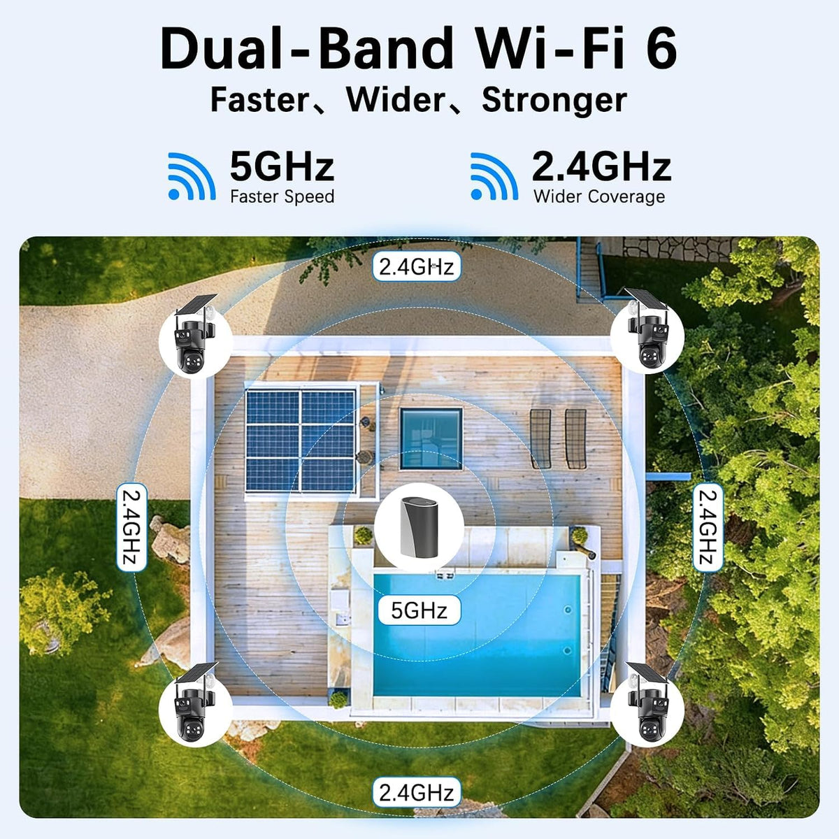 BEENOCAM 4K Solar Security Cameras Wireless Outdoor, 4 Cam-Kit
