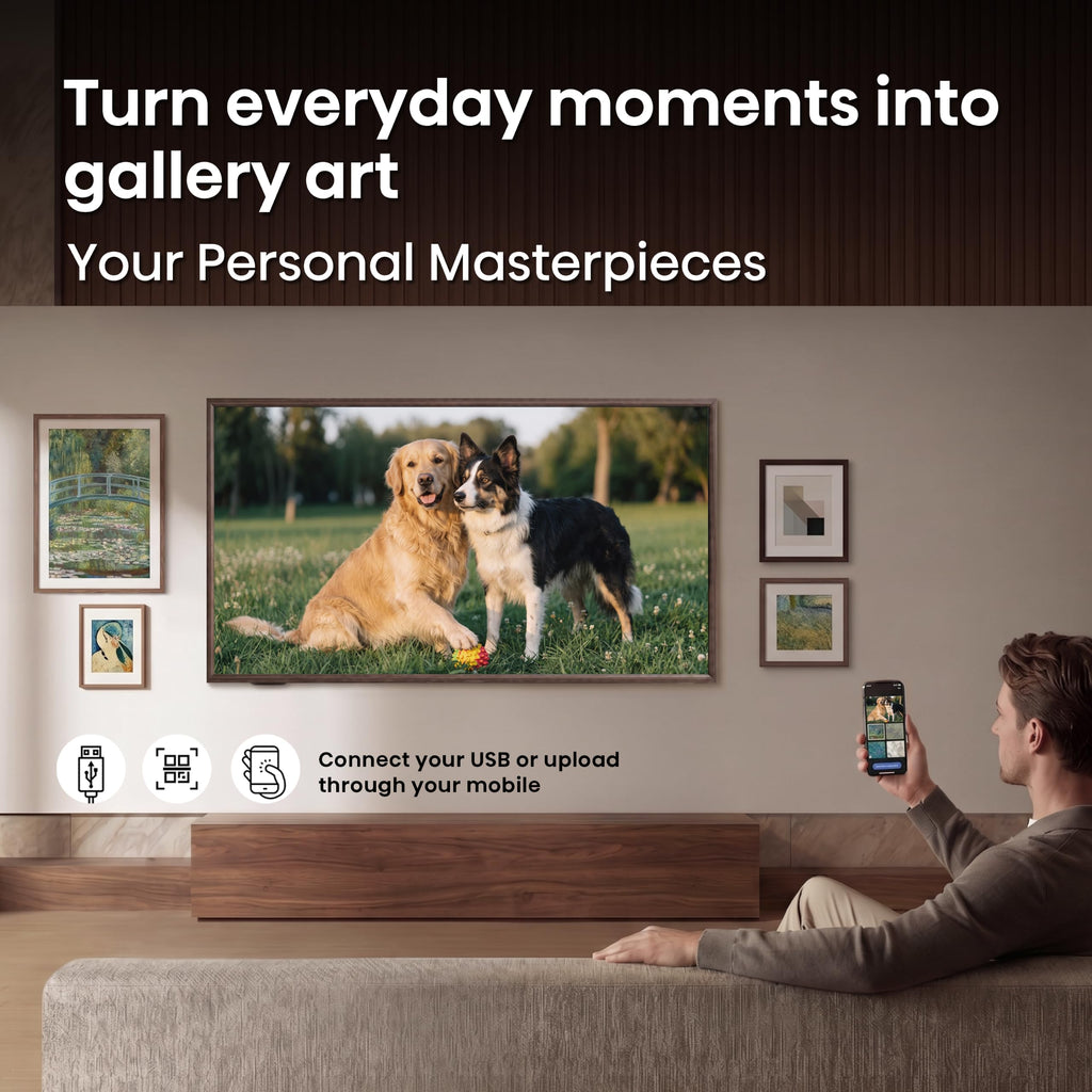 Hisense 55“ Hi-QLED S7 CanvasTV Series 4K UHD Art Google Smart TV (55S7SG, 2026 New) - 144Hz, Art Mode, Anti-Glare Panel, Dolby Vision HDR, Hi-Matte Display, Frame & UltraSlim Wall Mount Included
