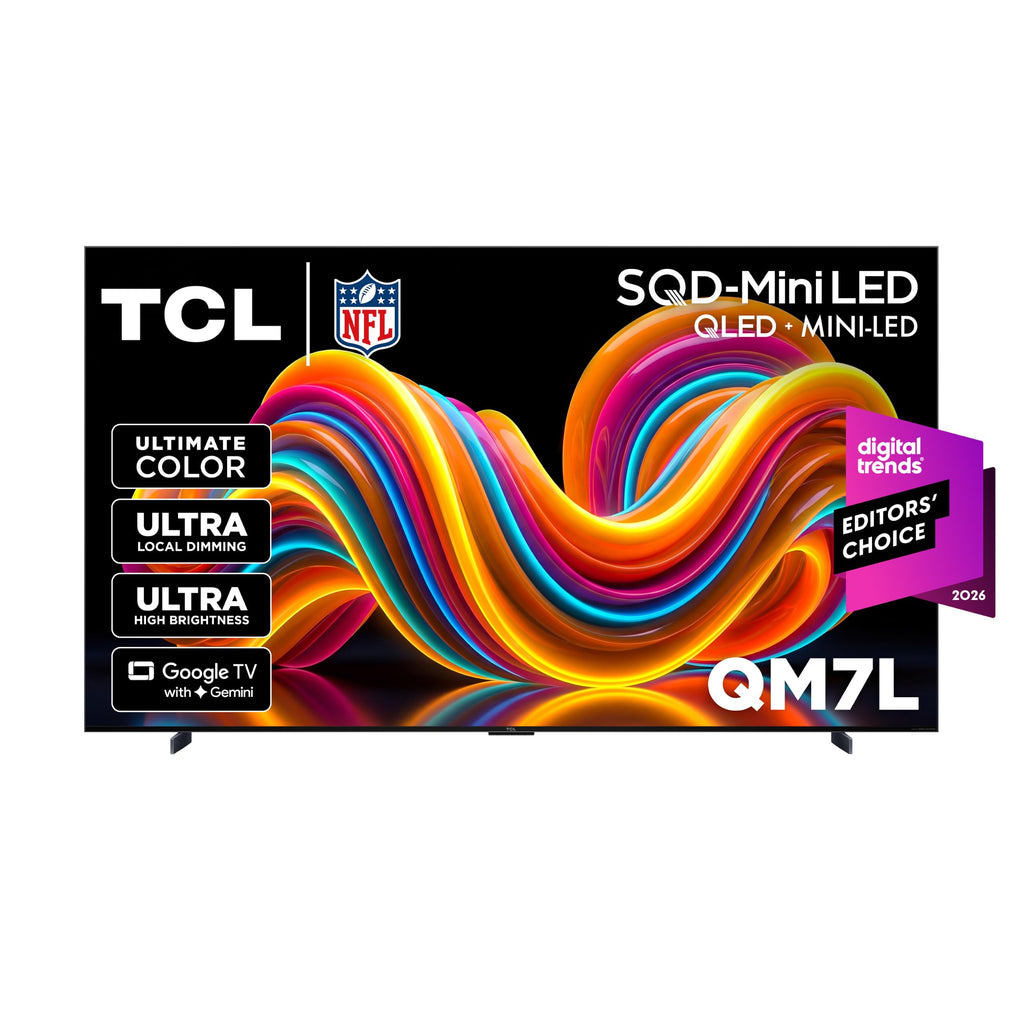 TCL 55 Inch QM7L Series SQD-Mini LED QLED 4K Smart Google TV 55QM7L, 144Hz