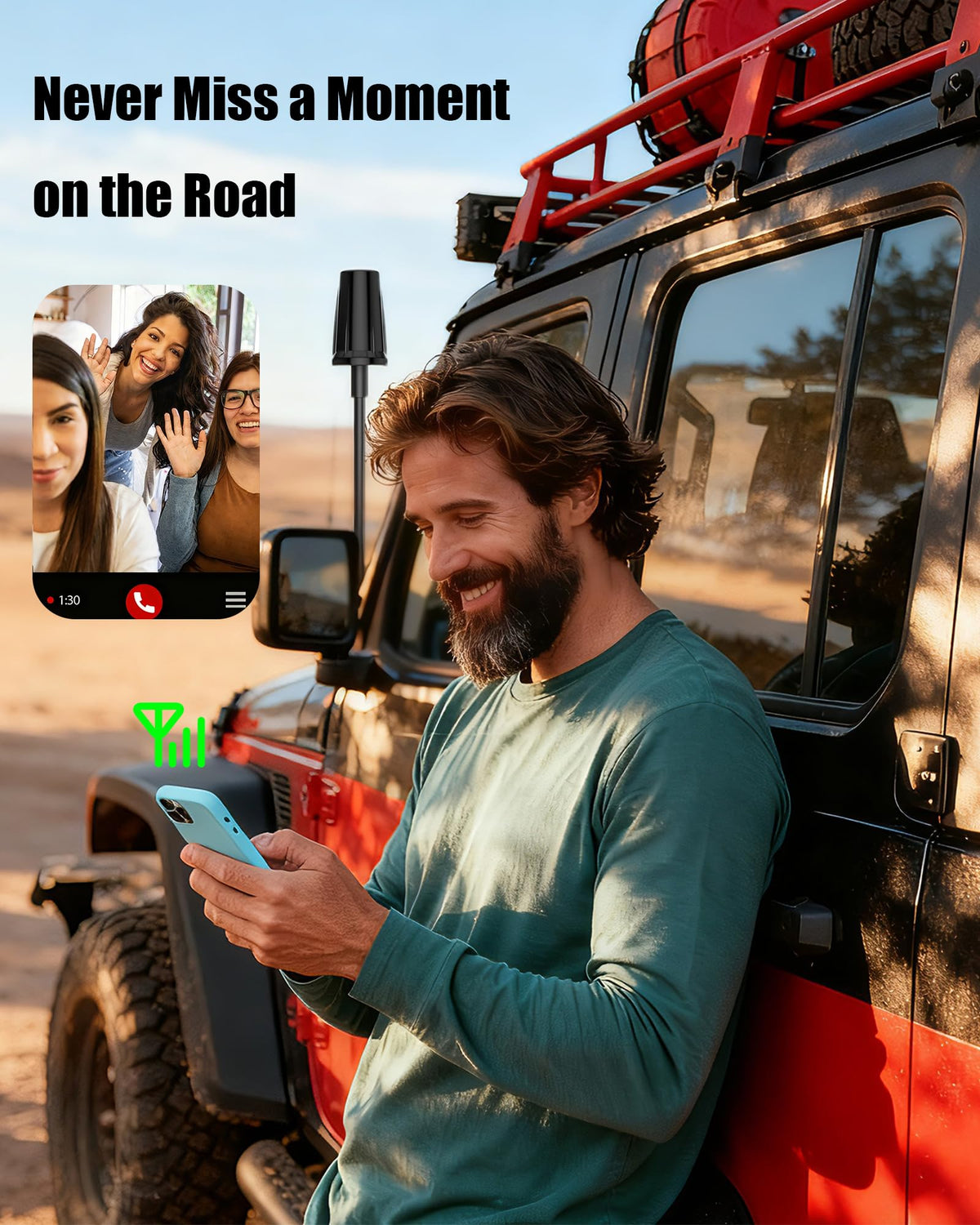 Cell Phone Signal Booster for Truck RV Compatible with AT&T T-Mobile 5G 4G LTE 3G for Band 4/12/17/5/2/25, FCC Approved