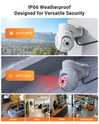 Anlapus 16 Channel Security Camera System, 12Pcs 1080P Pan Tilt Cam, No HDD