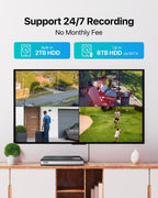 ZOSI 3K Lite 16CH Security Camera System, 16X CCTV Wired Cameras, 2TB HDD