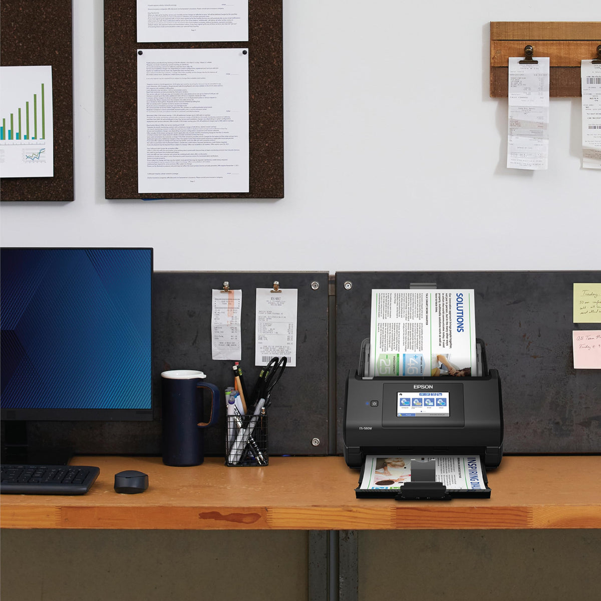 Epson Workforce ES-580W Wireless Color Duplex Desktop Document Scanner