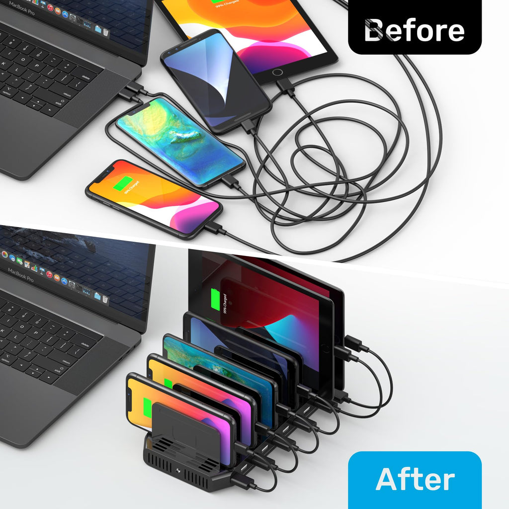 Unitek 5PCS 10 USB Charging Station Multiple Devices for iPad Tablet iPhone