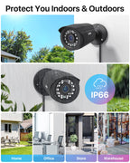 ZOSI 3K 5MP Lite Home Security Camera System with AI Human Vehicle Detection, H.265+ 8 Channel Surveillance DVR and 4 x 1080p Weatherproof CCTV Bullet Camera Outdoor Indoor, 80ft Night Vision, 1TB HDD