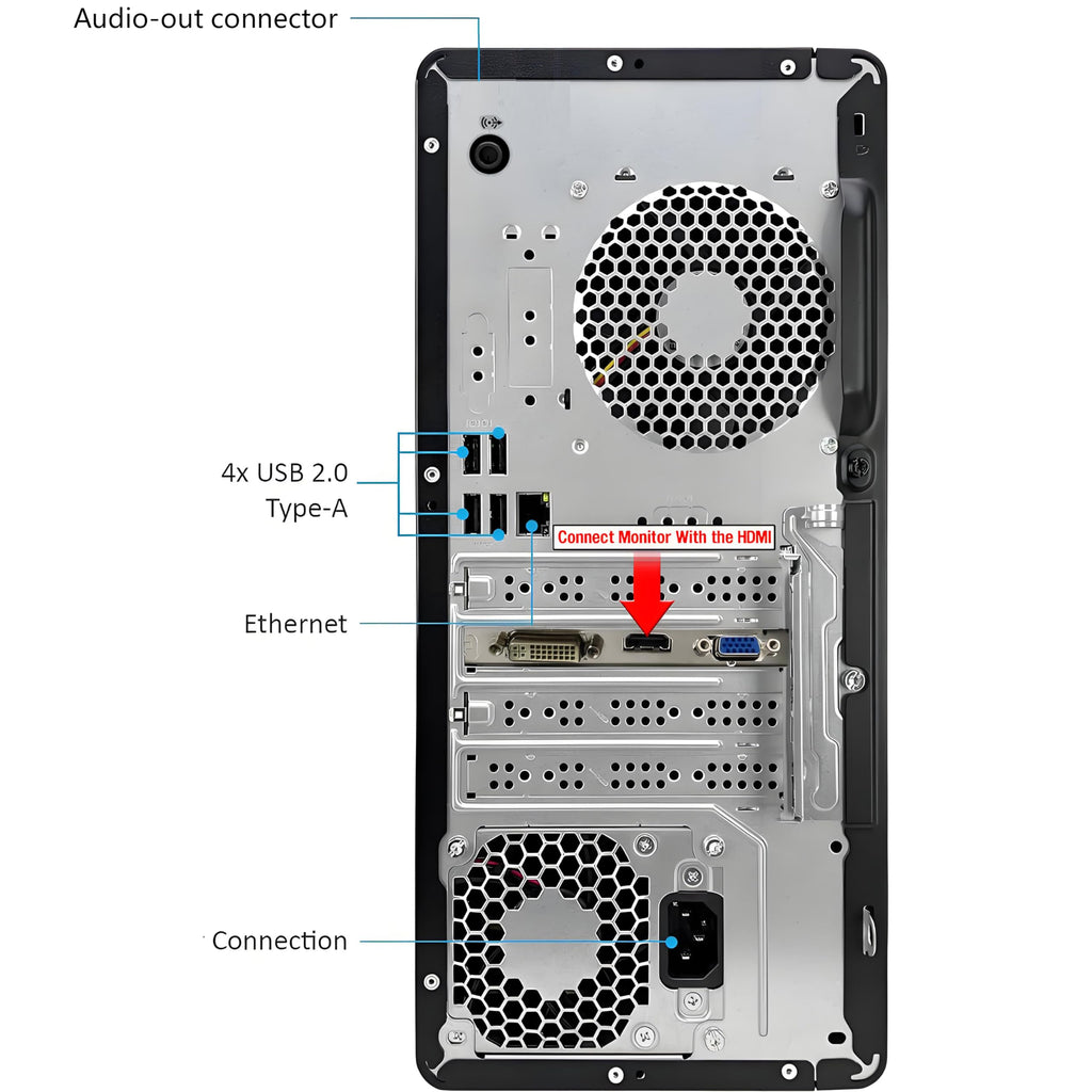 HP Desktop Computer Tower PC for Home & Office Business, Intel Core i5