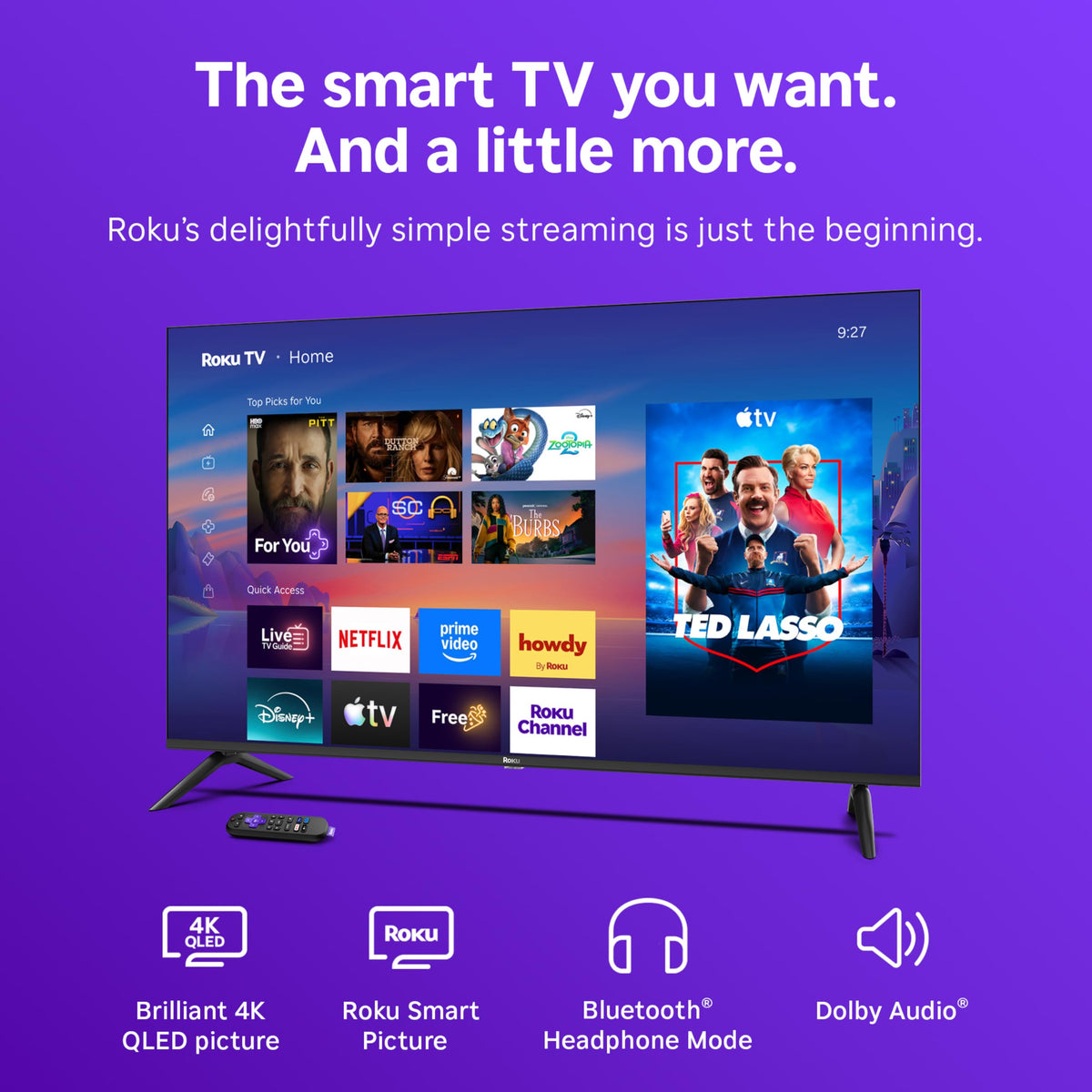 Roku 50-Inch Select Series Smart TV 2026-4K (2160p) QLED TV