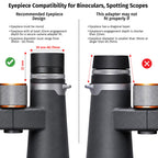 Universal Spotting Scope Phone Adapter, Double Grip, Made in USA