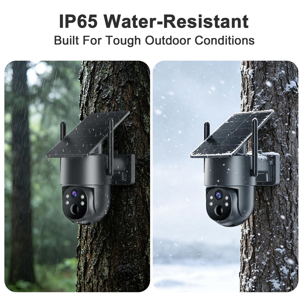 Cellular PTZ Security Camera Wireless Outdoor, No Monthly Fee
