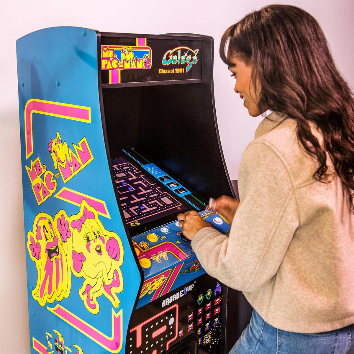 Arcade1Up Ms. Pac-Man Class of '81 Deluxe Arcade, 12 Retro Games