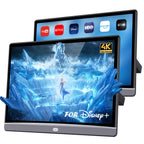 13.3" Car TV for Back Seat, 4K Android Headrest Monitor for Car, 4G+64G Portable Rear Entertainment System, Support Phone Wireless Mirror Link Touch Screen, with WiFi/HDMI/USB/Video Player
