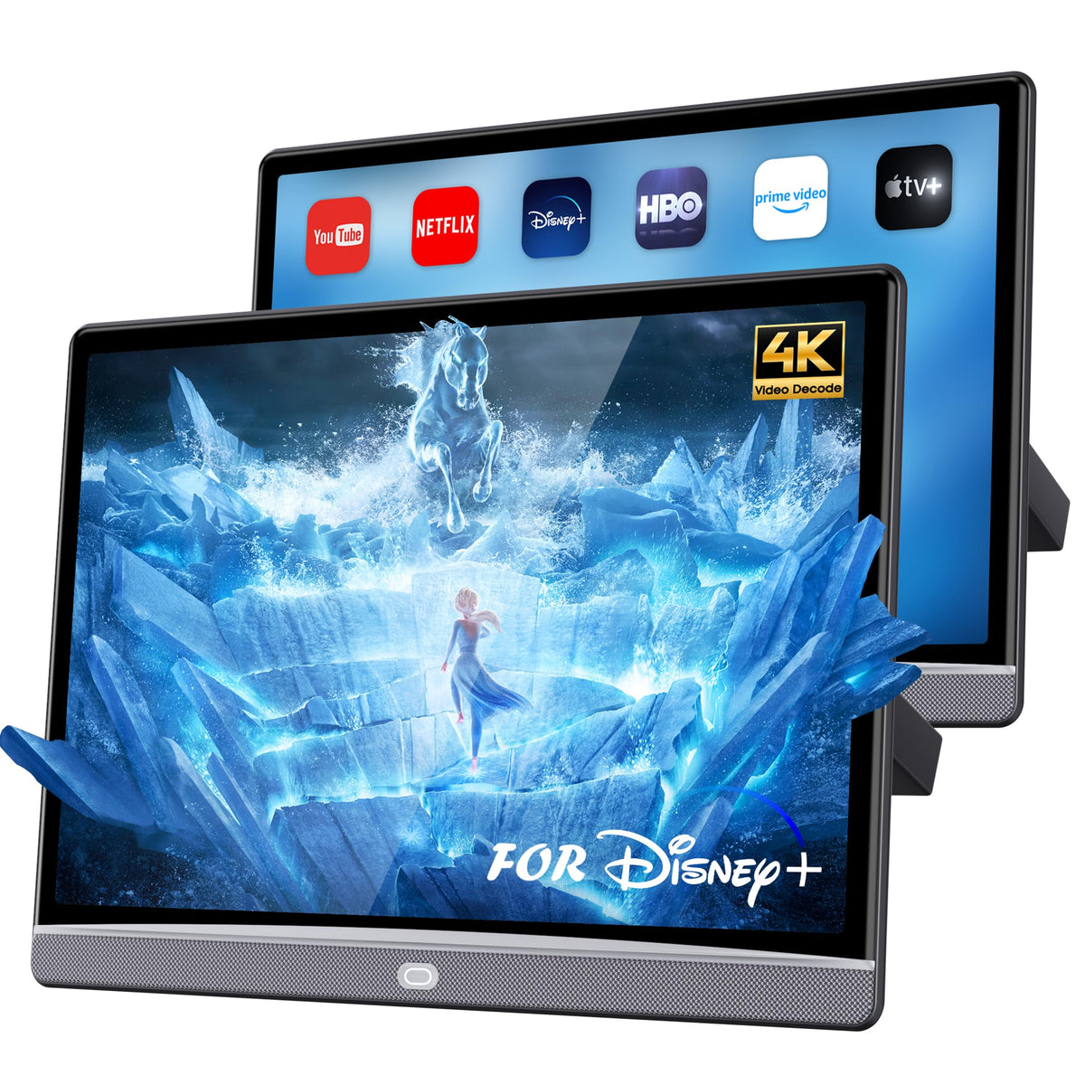 13.3" Car TV for Back Seat, 4K Android Headrest Monitor for Car, 4G+64G Portable Rear Entertainment System, Support Phone Wireless Mirror Link Touch Screen, with WiFi/HDMI/USB/Video Player