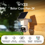 WYZE Solar Cam Pan, 2K Security Cameras Wireless Outdoor,（4-Pack）