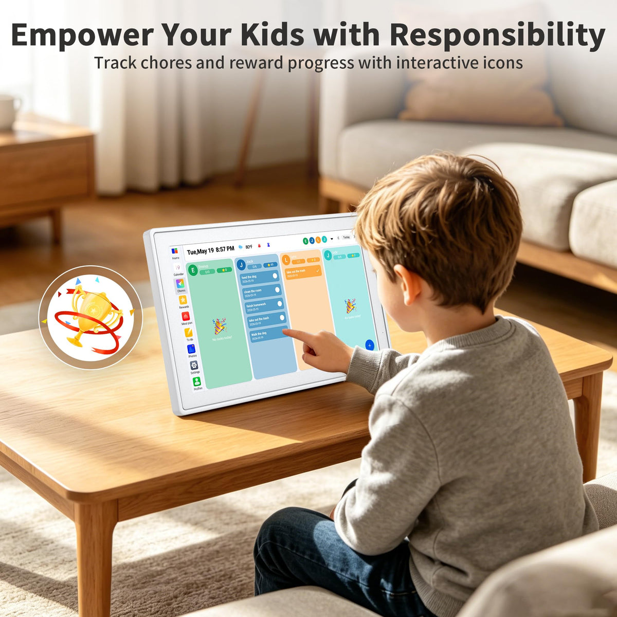 Digital Calendar 15.6 Inch, Smart Touchscreen Wall Calendar Planner