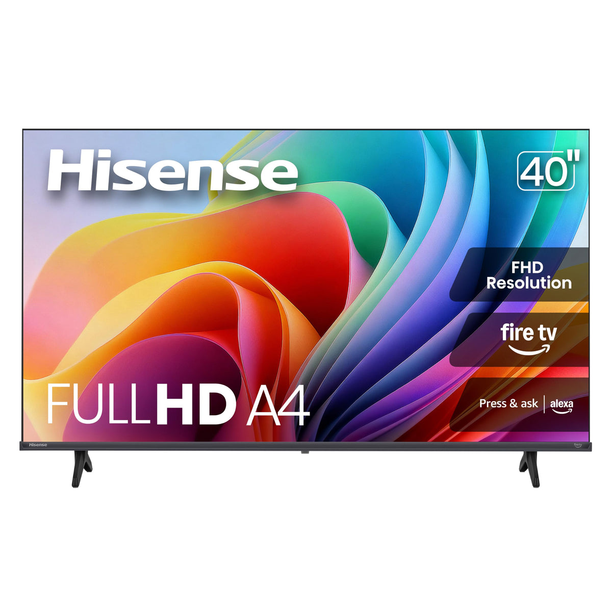 Hisense 40-Inch Class A4 Series FHD 1080p Smart Fire TV (40A4NF) - DTS Virtual: X, Slim Bezel Design, Alexa Built in, Streaming TV, Black