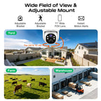 VSKY 4G Cellular Security Camera, Lifetime Free Unlimited Data, 2K Pan Tilt