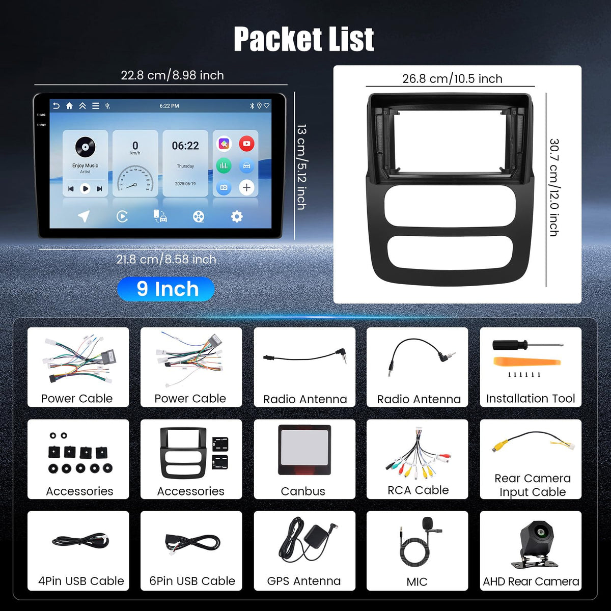 4+64G Android 15 Car Stereo for Dodge RAM (LHD) 1500/2500/3500 2002-2005