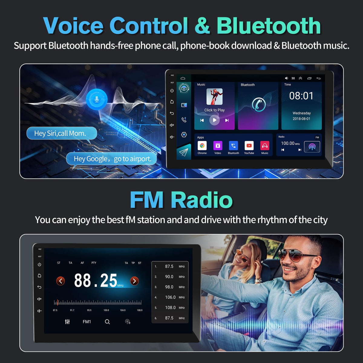 【4G+64G】Car Radio Stereo for Chevy Silverado Tahoe Suburban 2007-2013