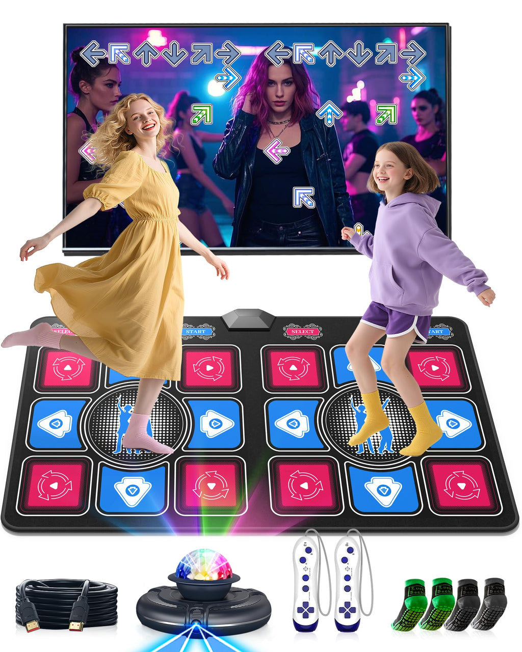 Dance Mat for Kids & Adults: Plug and Play Wireless Musical Dancing Pad