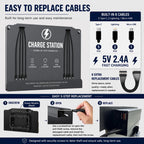 Wall Mounted Cell Phone Charging Station 8 Charging Cables 5V2.4A