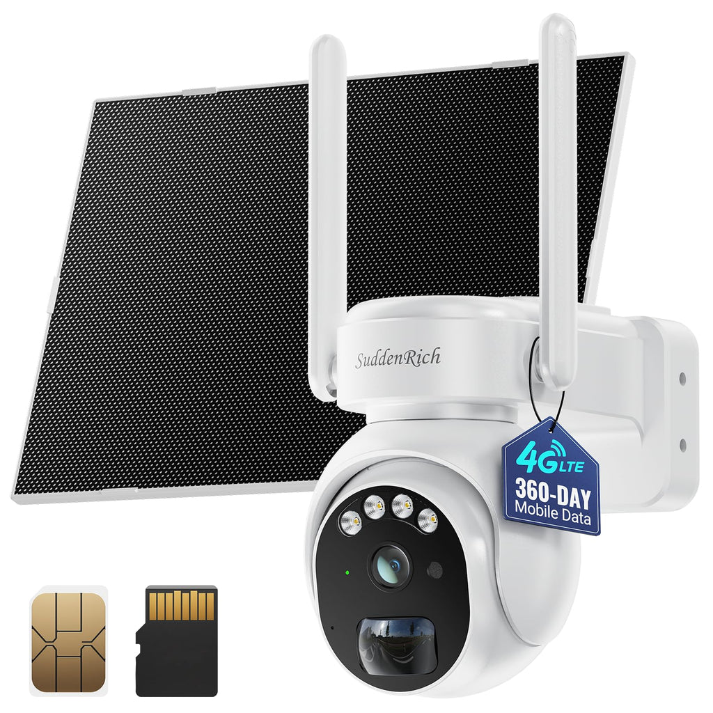 2026 Non-WiFi Cellular Security Camera with 360Day Unlimited Mobile Data
