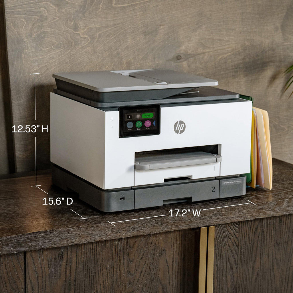 HP OfficeJet Pro 9135 Wireless All-in-One Color Inkjet Printer, Print, Scan, Copy, Fax, ADF, Duplex Print/scan, Best-for-Office, 3 Month Trial of Instant Ink Included, AI-Capable (C2WM0A)