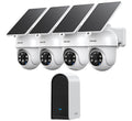 ANSQUE Home Security Cameras Wireless Outdoor, Solar Powered, 4-Cam System