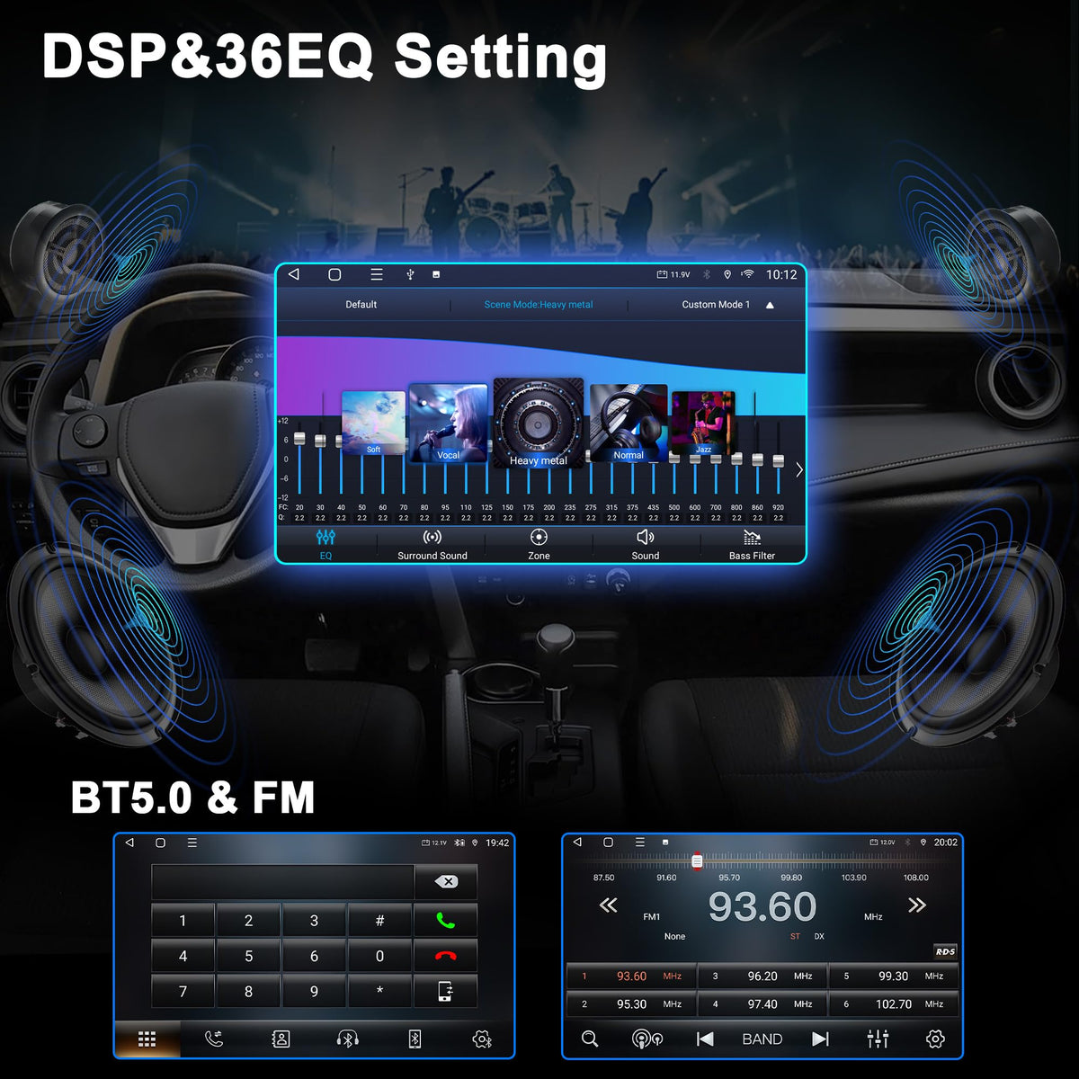 10'' 8Core & 64GB ROM Car Stereo Radio for Toyota Tacoma 2016-2022