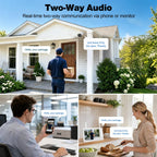 VTimes Smart Home Security Camera System Wireless Outdoor with Monitor