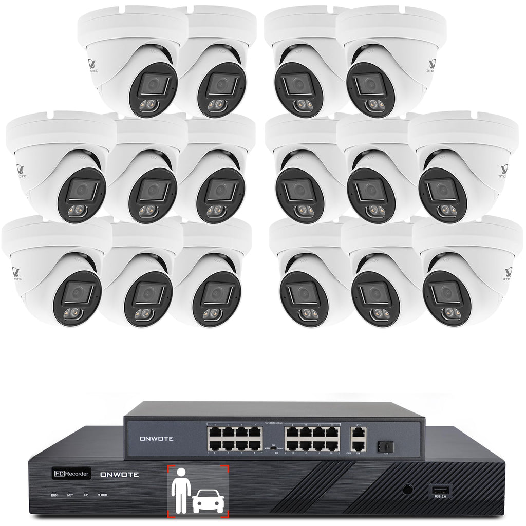 ONWOTE 16 Channel Security Camera System 4K 8MP NVR, 16x 5MP PoE IP Cameras